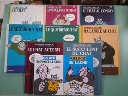 Lot de 10 BD Geluck Le Chat Casterman