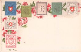 AK Briefmarken // Erste Briefmarken der Schweiz Genève