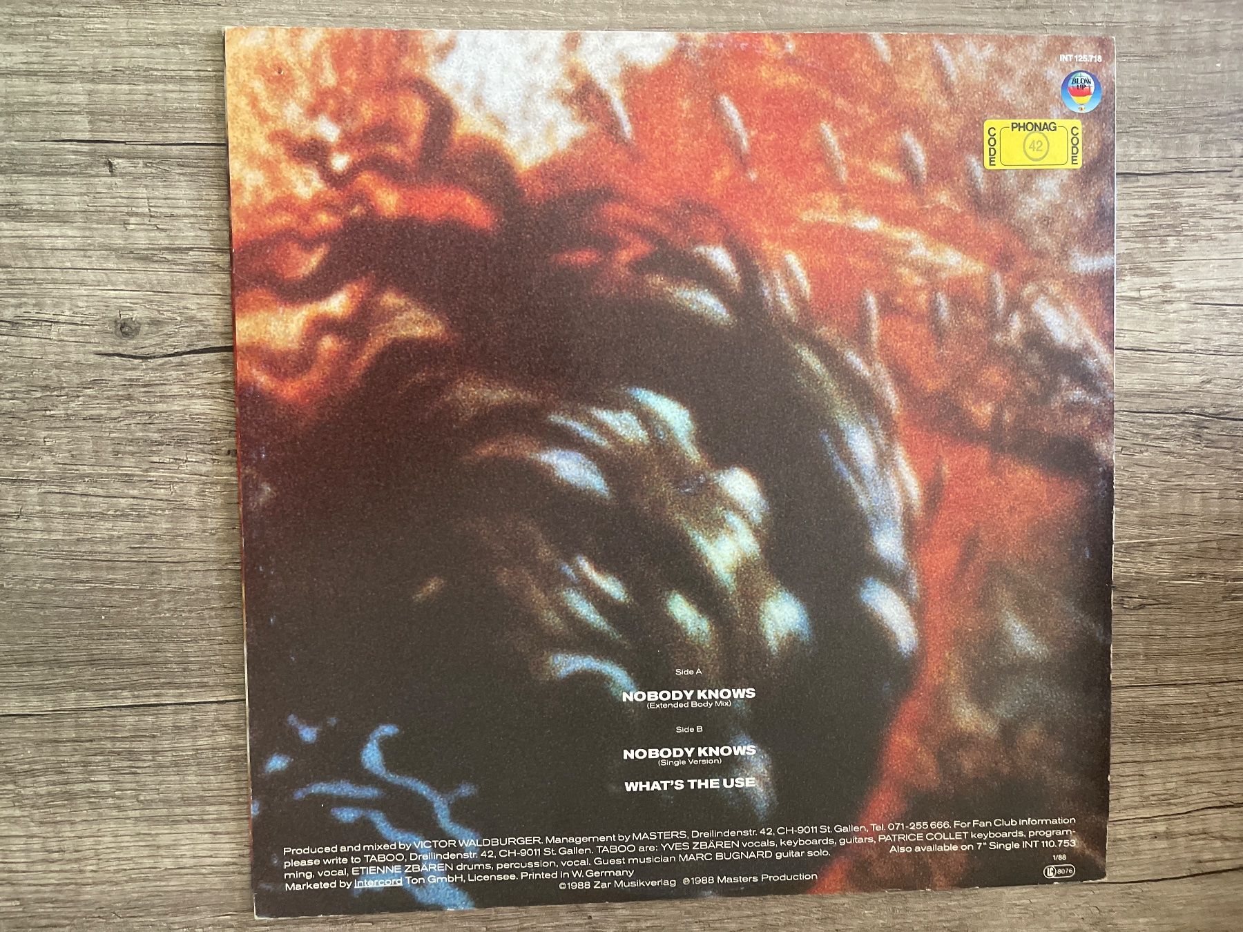 Schallplatten: A710/Taboo Nobody Knows – Gebraucht aus Frutigen von Philippe_jsp 1