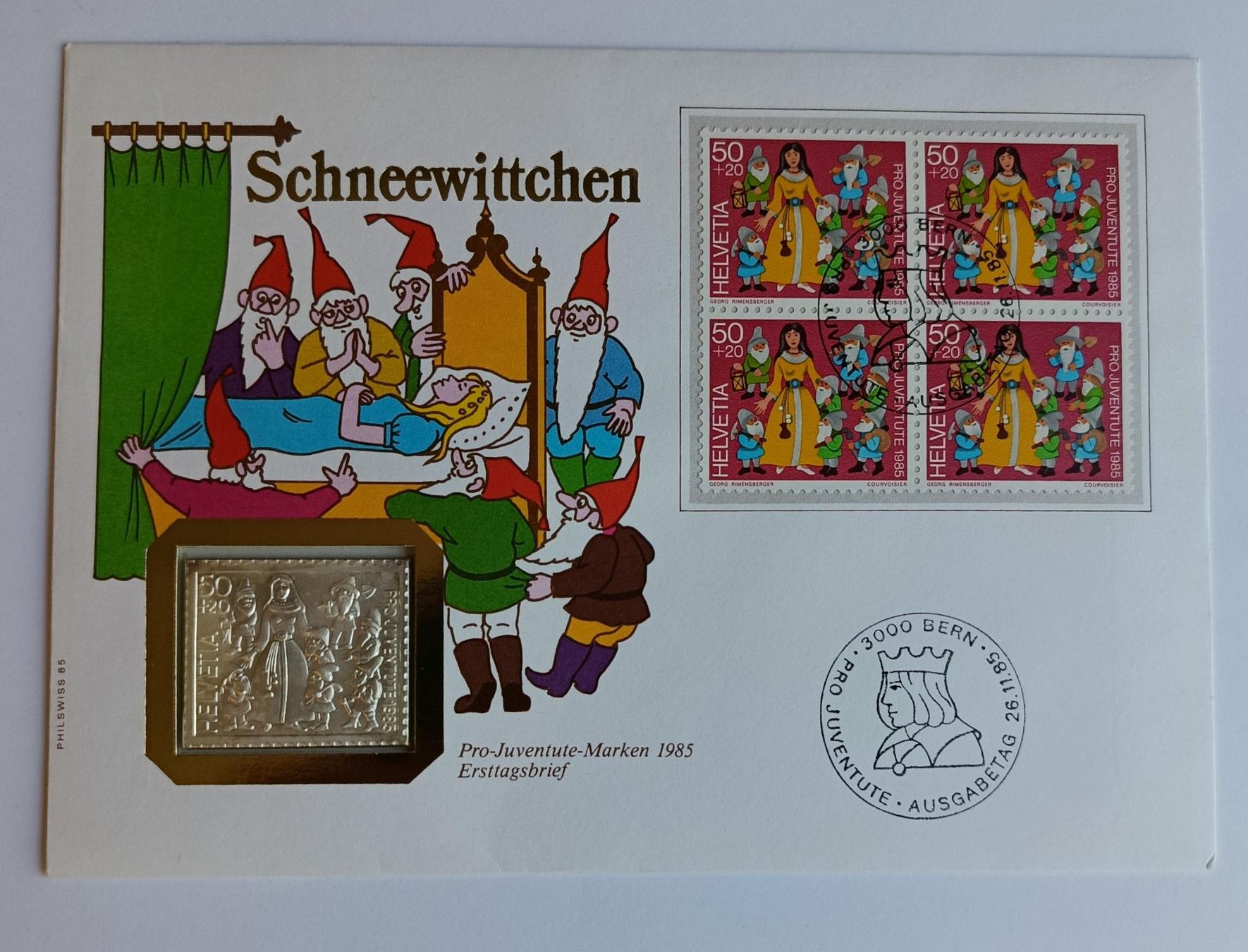 Medaillen: Numisbrief Schneewittchen mit Silbermedaille  ab 1 Fr. !! – Gebraucht aus Luzern von Vreneli_1