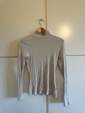 H&M Rollkragenshirt, Beige, Gr. S