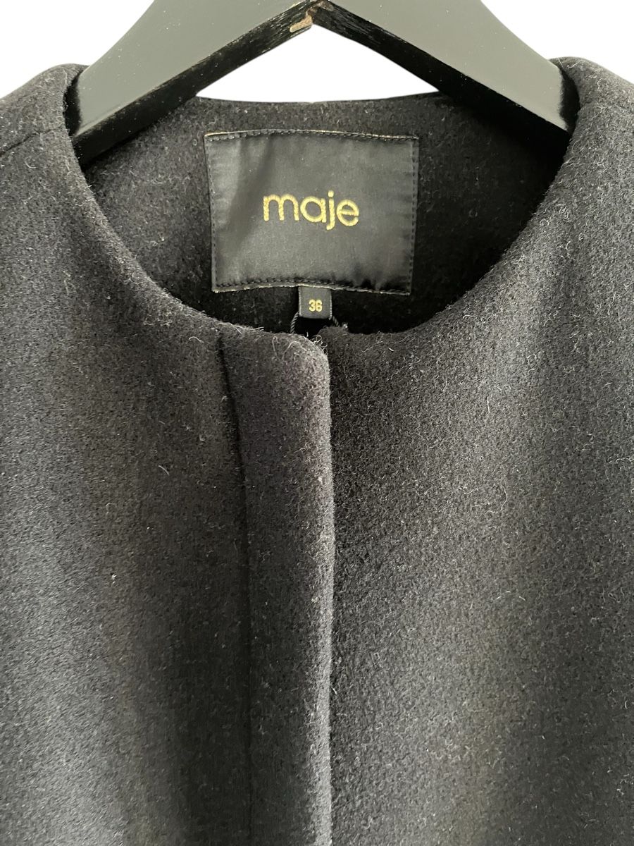 Maje Giacche: Exklusive Maje Wolljacke mit Lederärmeln – Nuovo (secondo la descrizione) da Zug venduto da Se_wb5d 1