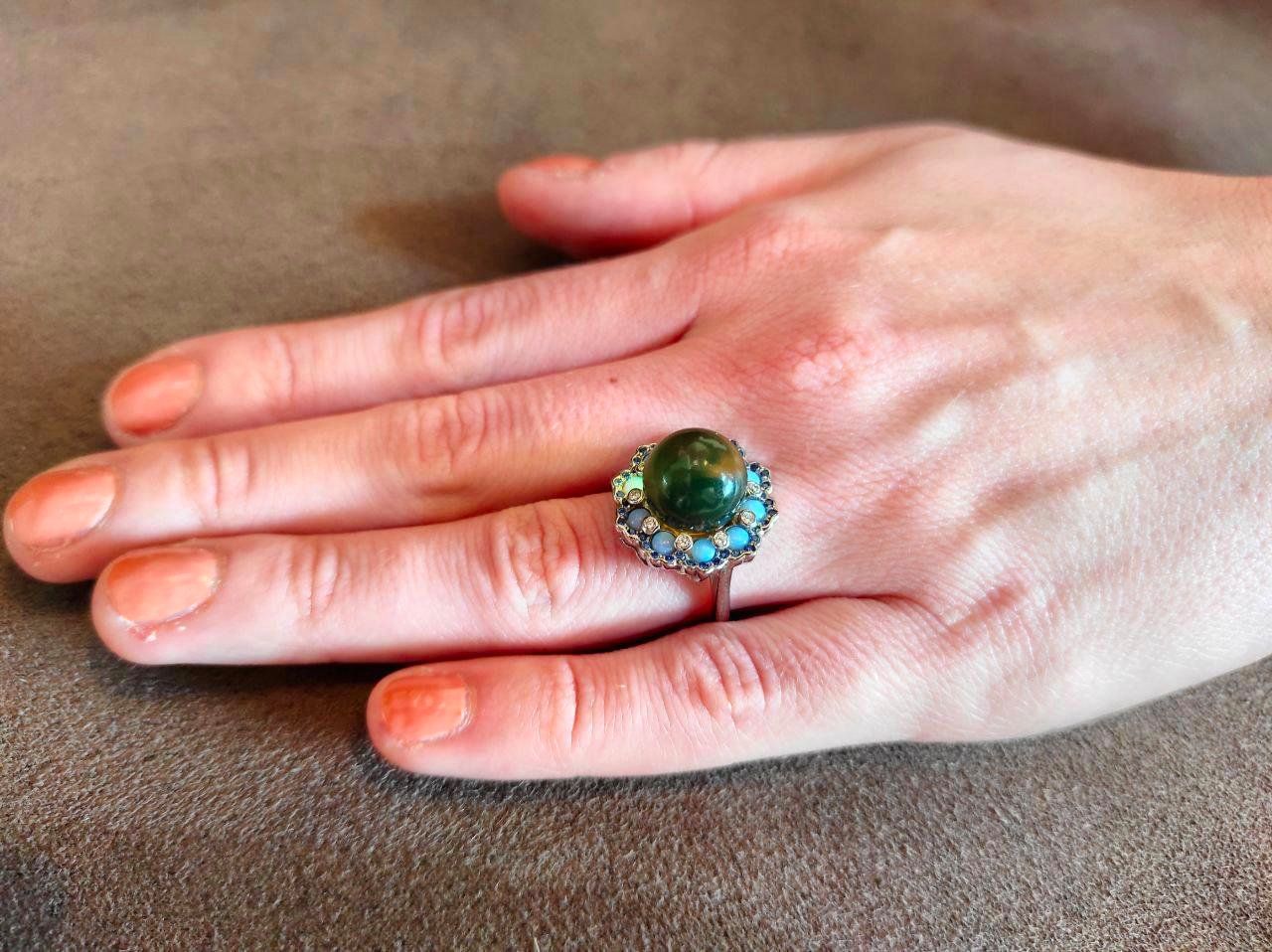 Ringe: ST.S.925° BLAUERBERBERNST\CHALZEDON\TOPAS RING,MP, UMSTELLB – Gebraucht aus Weiningen ZH von actera 6