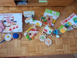 Spielküchen-Set aus Holz für kleine Köche,Top!