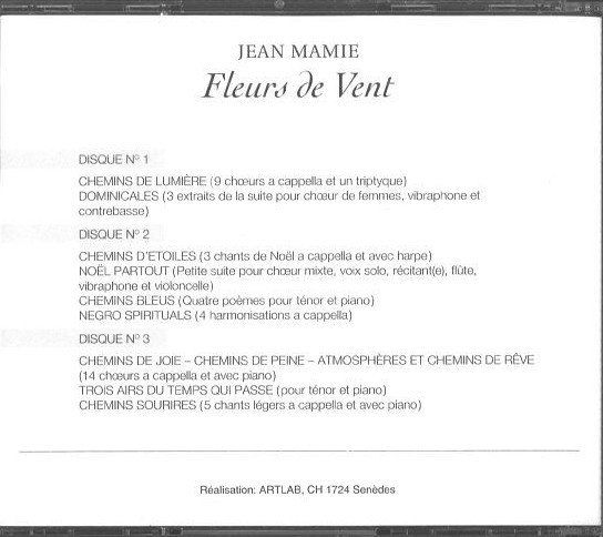 CDs: Jean Mamie - Fleurs de vent (3CD) – Neuf (Voir description) à Neuchâtel par Maudicia 1