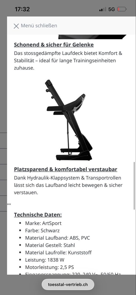 Hometrainer: Laufband Speedrunner 7000 wie neu – Usato da Schindellegi venduto da Vanessa54 7