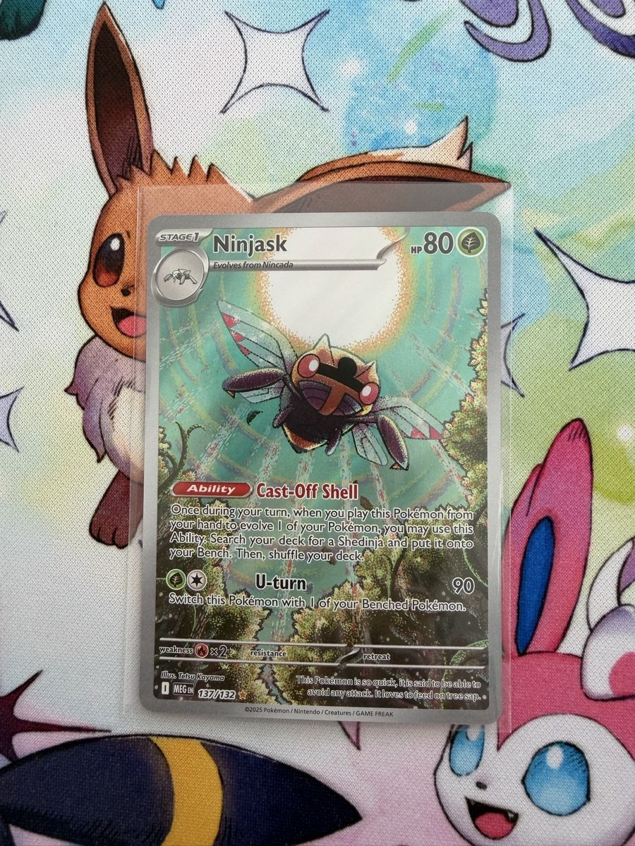 Pokémon Carte collezionabili: Pokemon Ninjask 137/132 MEG – Usato da Grindelwald venduto da TSG-G-Town