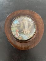 Ornement Religieux Notre Dame de Lourdes Vintage Bois