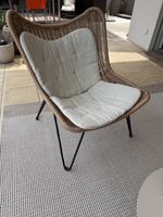 Gartensessel Rattansessel mit Metallfuss sehr guter Zustand