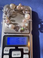 wunderschöne elegante Kranz-Brosche aus S925 Akoya? wie neu