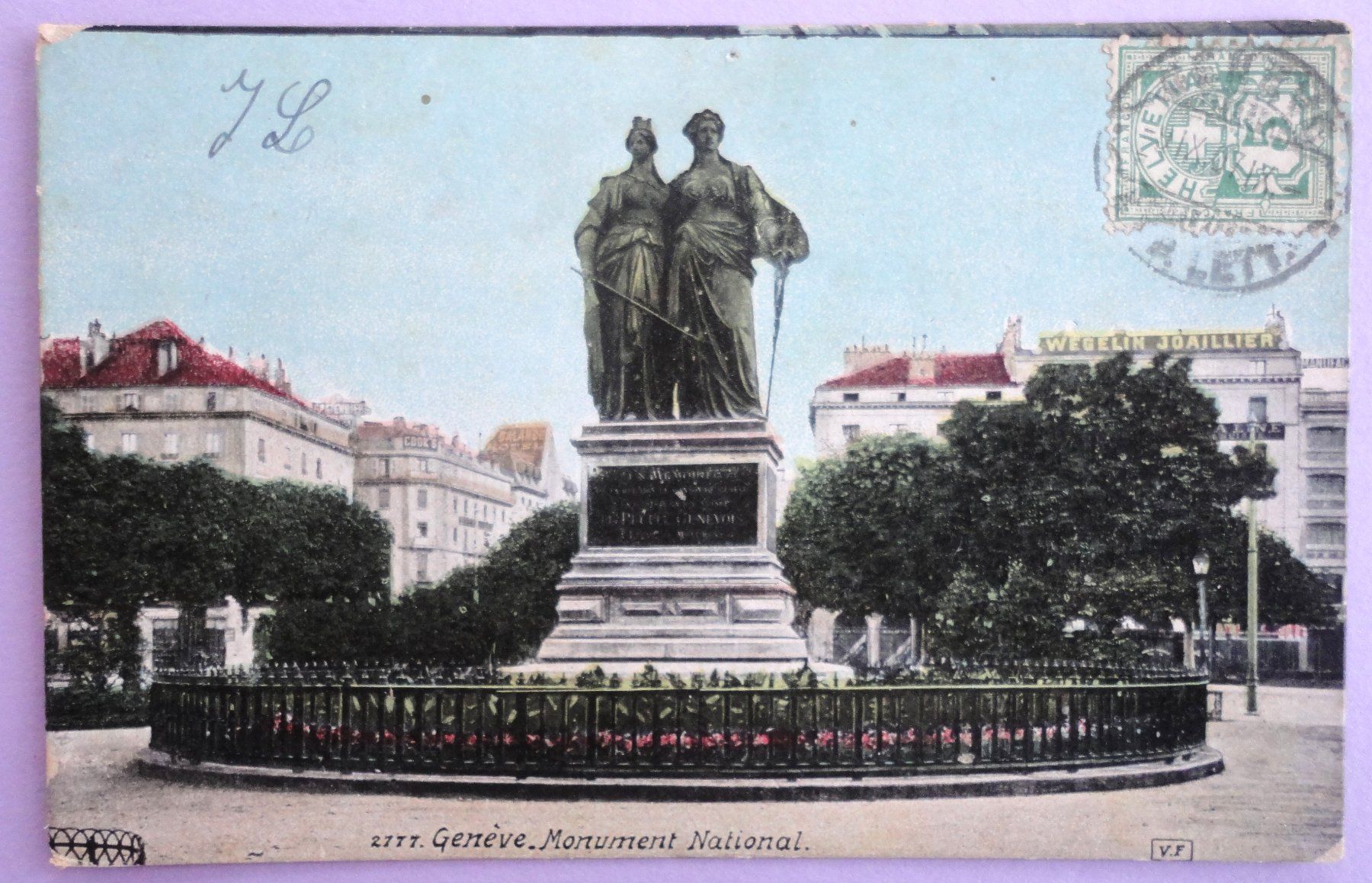 Cartoline postali: Genève, Monument National – Difettoso da Fétigny venduto da Billy2miny