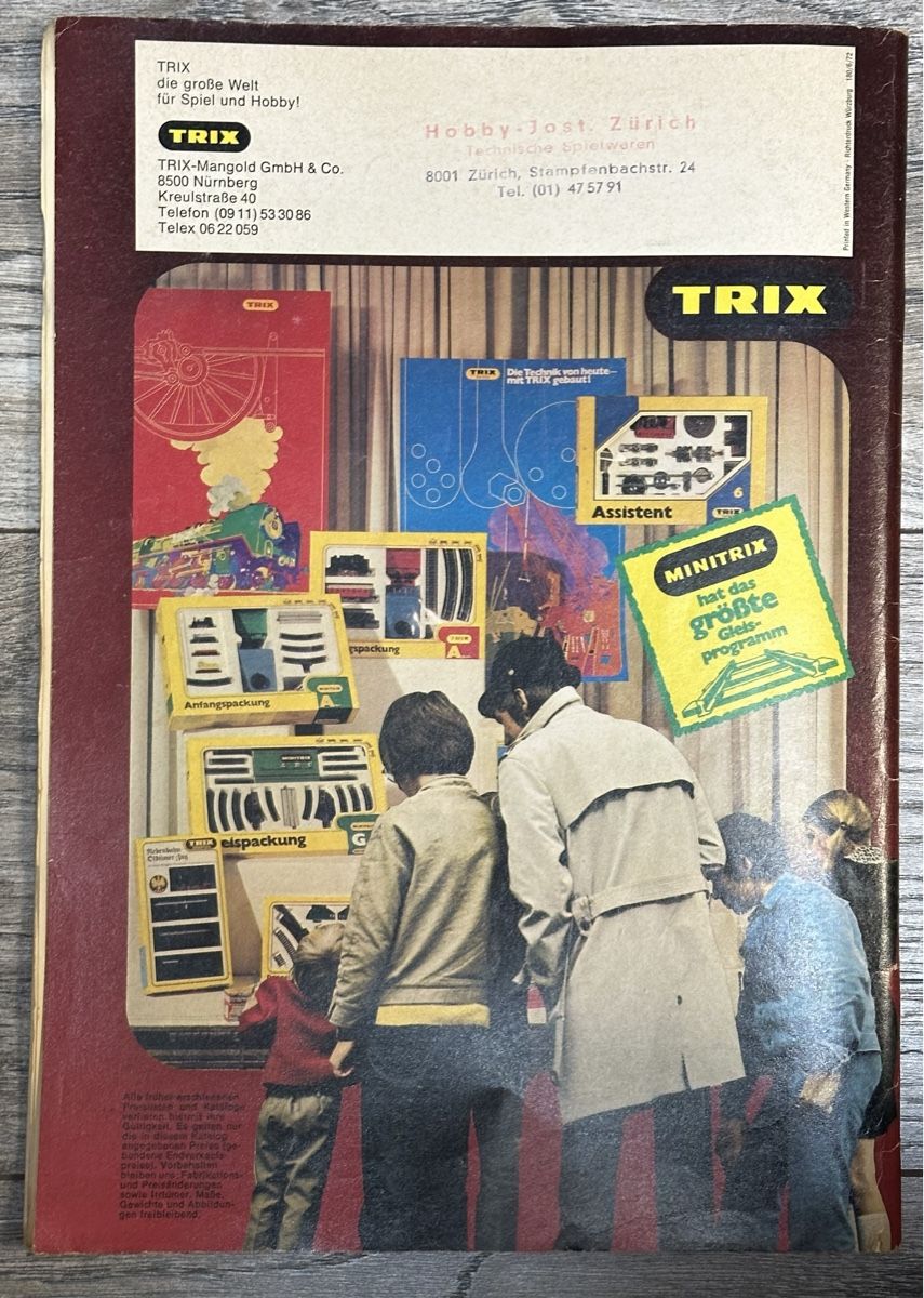 Trix Modellini di ferrovie: Trix Katalog 1972 (Trix Express, Internat. & Minitrix) – Usato da St-Gingolph venduto da Edgar1920 1
