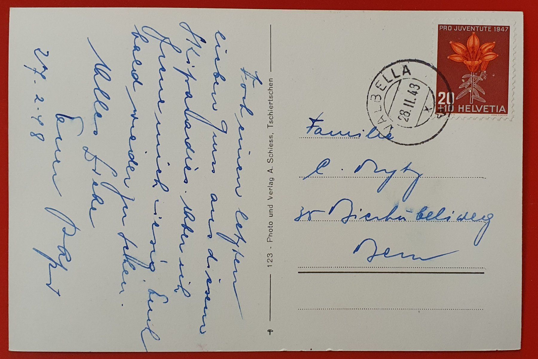 Cartoline postali: Parpan 1948 – Usato da Kreuzlingen venduto da Rschweiz1 1