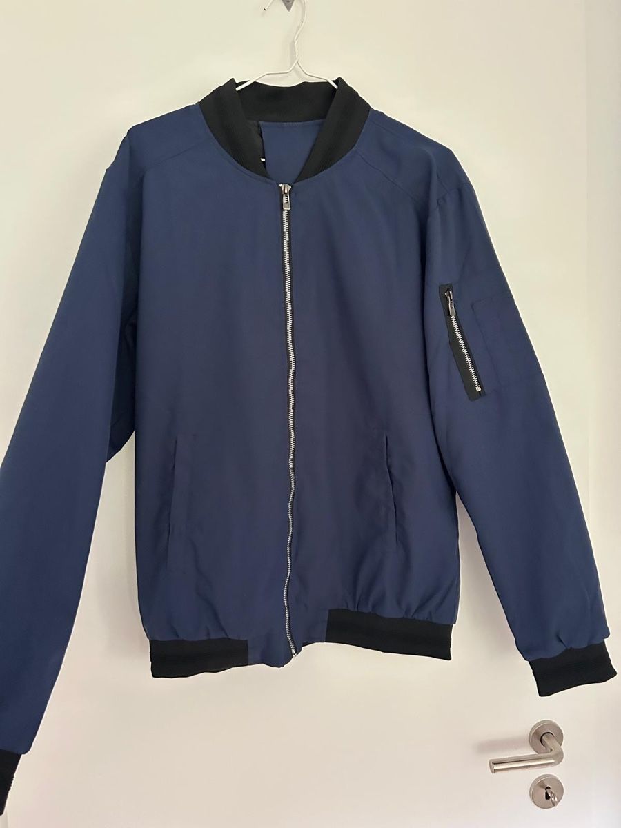 Giacche: Herren Bomber Jacke, dunkelblau – Usato da Bühler venduto da kammera2002