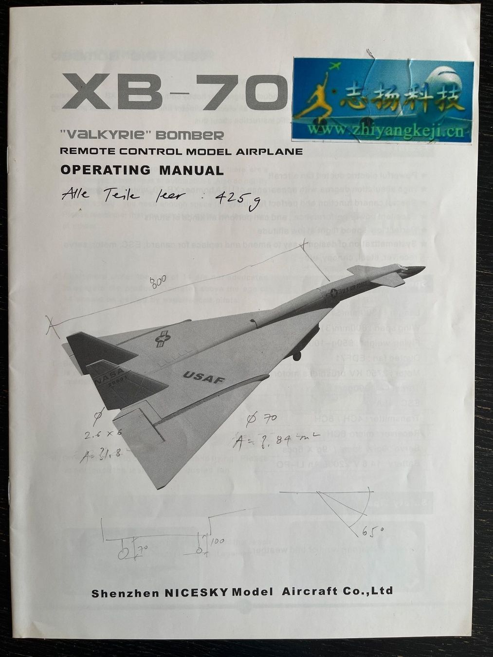 RC Modellbau: XB-70 Valkyrie 70mm EDF, Bastlerobjekt – Defekt aus Zürich von kaufen.und.verkaufen