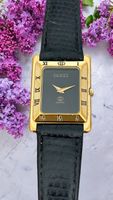Gucci Armbanduhr mit Lederband Vintage