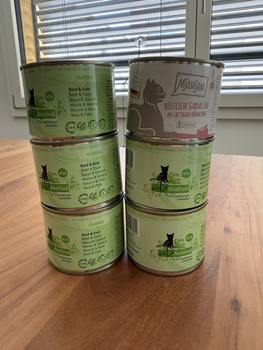 Mangimi: Katzenfutter catzfinefood & mjamjam – Nuovo (secondo la descrizione) da Winterthur venduto da ylaura