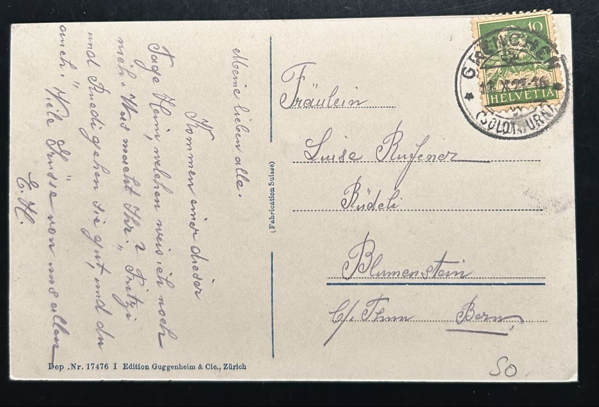 Cartoline postali: Fotokarte Grenchen  – Usato da Horw venduto da Tellbub 1