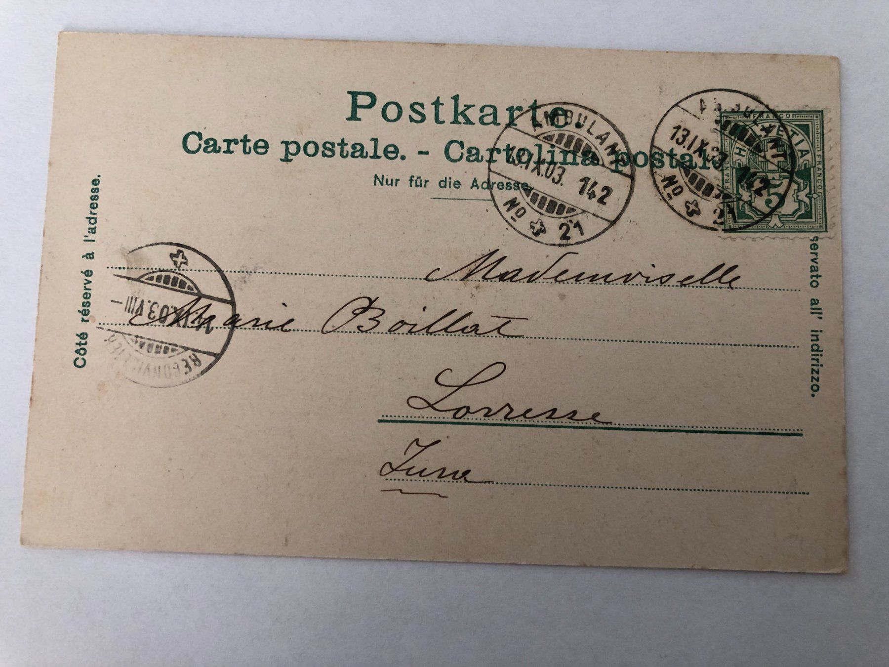 Ansichtskarten: Rheinfelden 1903 – Gebraucht aus Pfäffikon ZH von Waltoversand 1