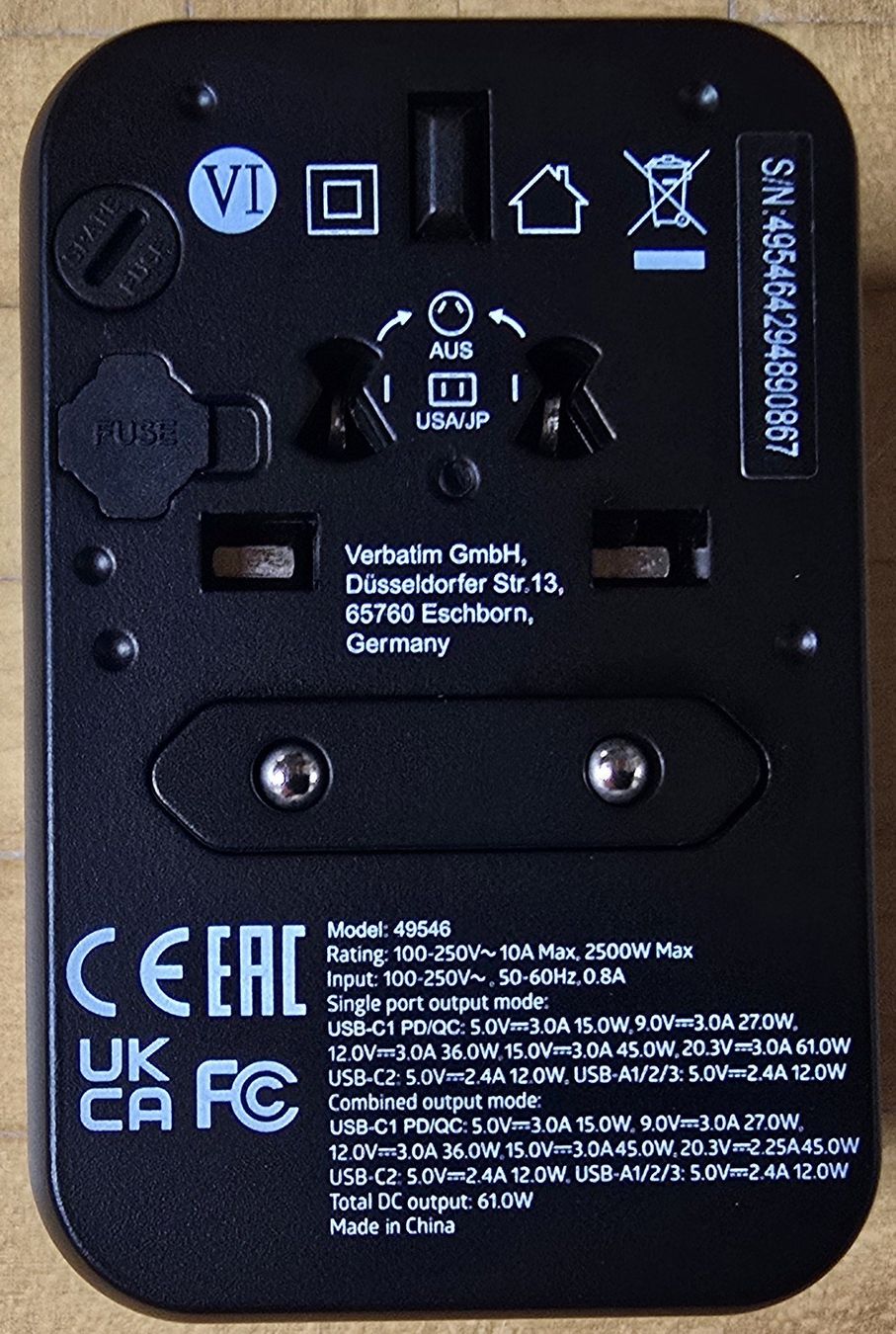 Unità & Adattatore: Verbatim : Universal Travel Adapter – Nuovo (secondo la descrizione) da Froideville venduto da xXSebastienXx 3
