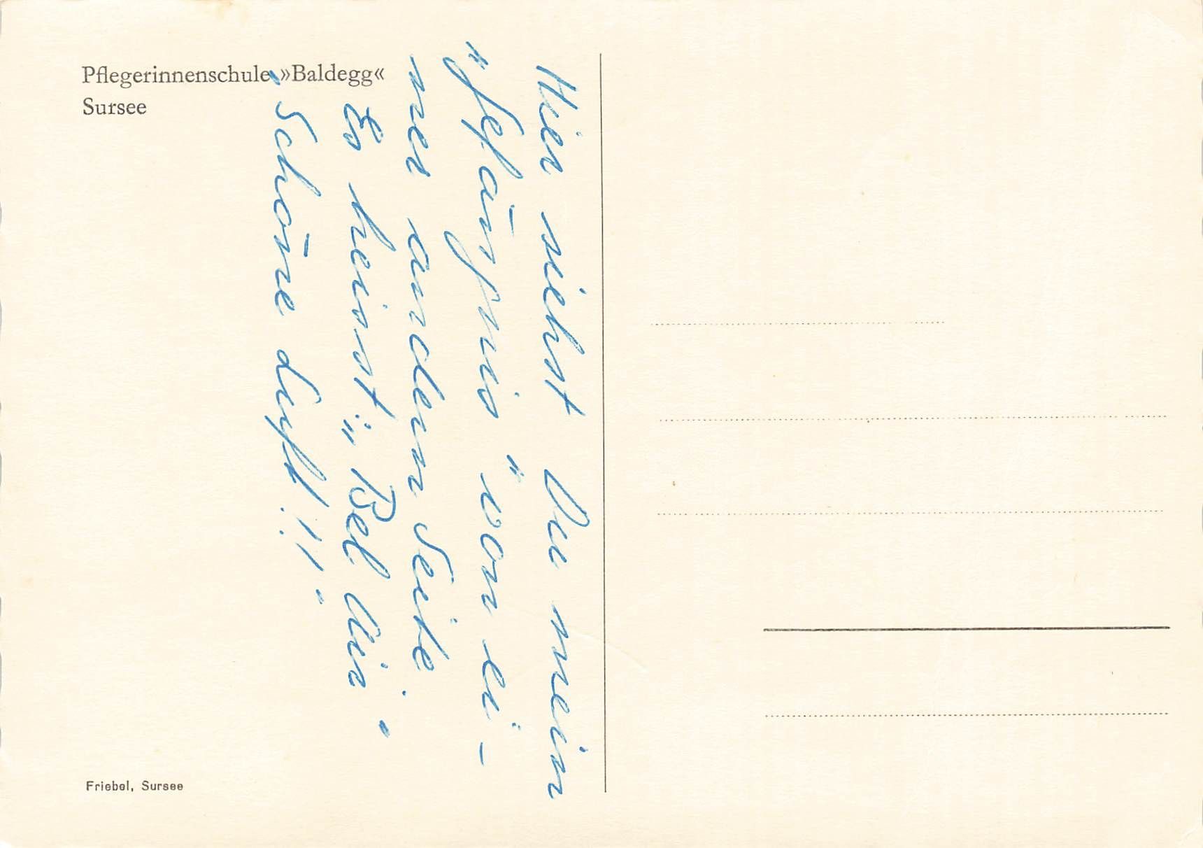 Cartoline postali: Pflegerinnenschule baldegg sursee G – Usato da Biasca venduto da Blenio71 1