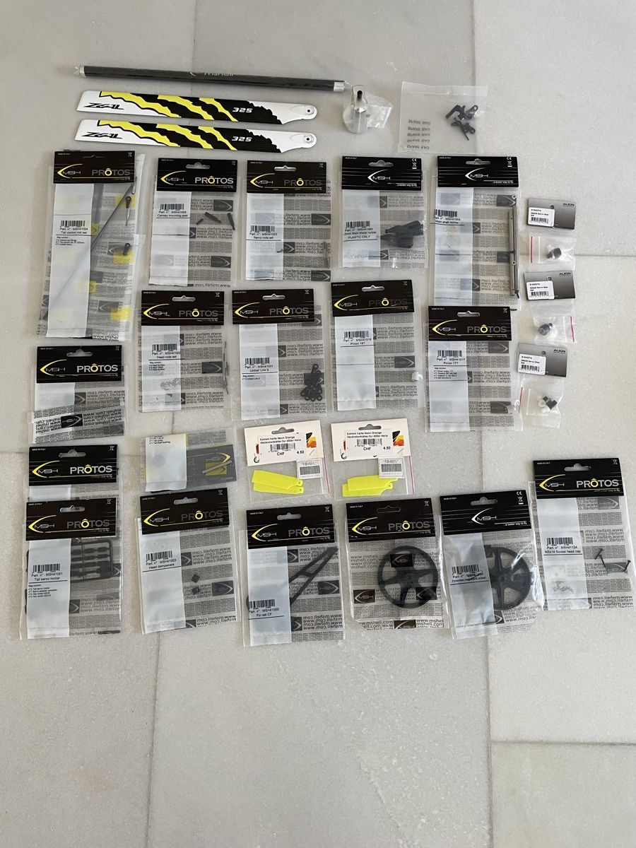 Modellismo RC: MSH Mini Protos 450 mit diversen Ersatzteilen  – Usato da Gutenswil venduto da tschiuh 9