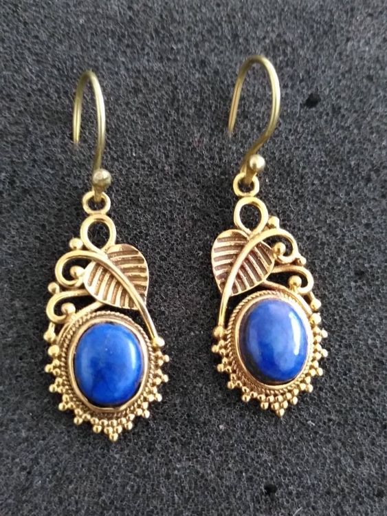 Lapislazuli Goldplattierter Silber-Anhänger