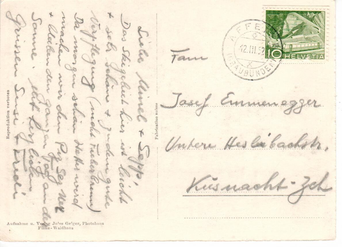 Cartes postales: Obersaxen – D'occasion à Wolhusen par Curver9 1