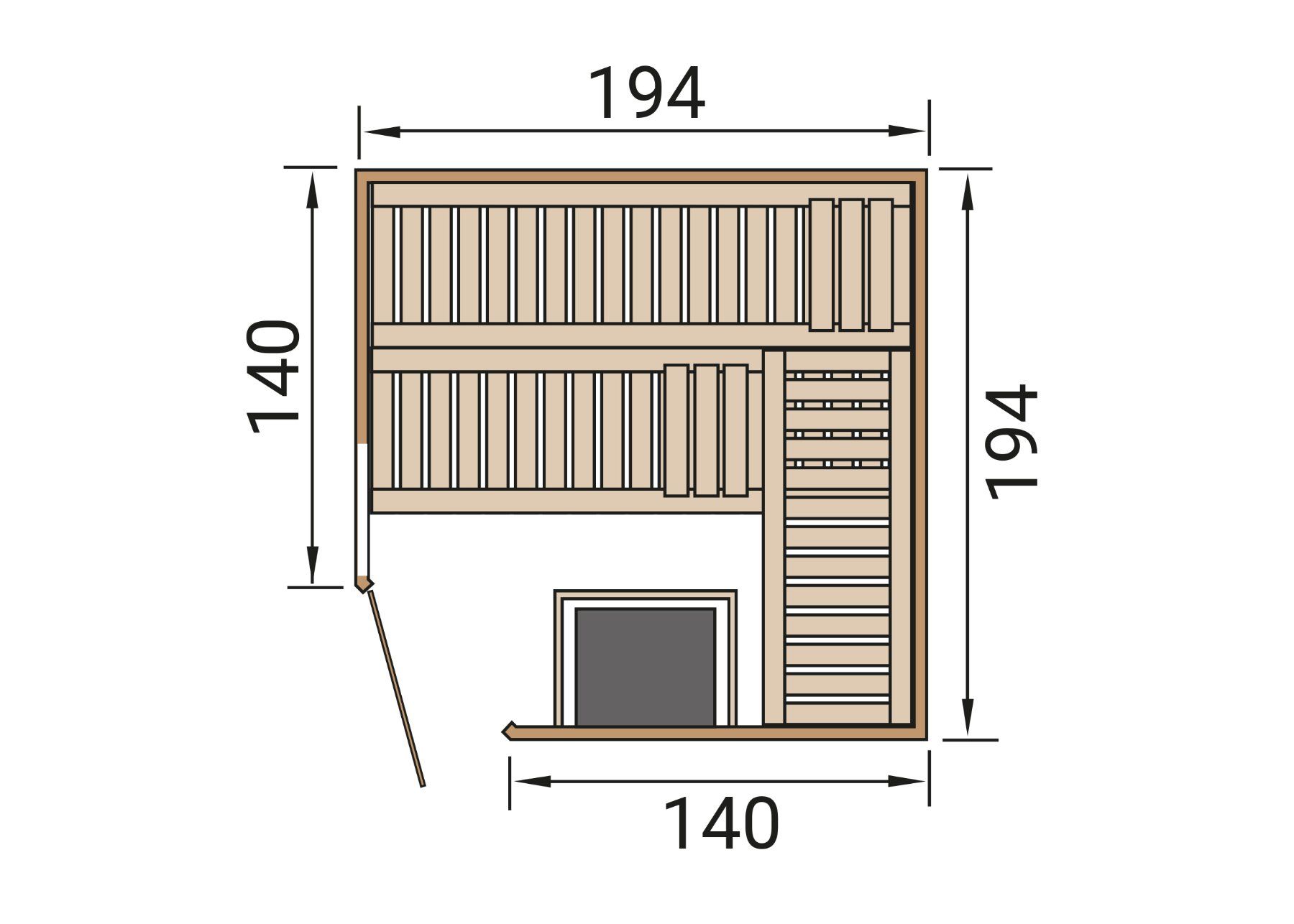 Sauna & Zubehör: Elementsauna inkl. Saunaofen – Neu und originalverpackt aus Matzingen von nad_t56l 1