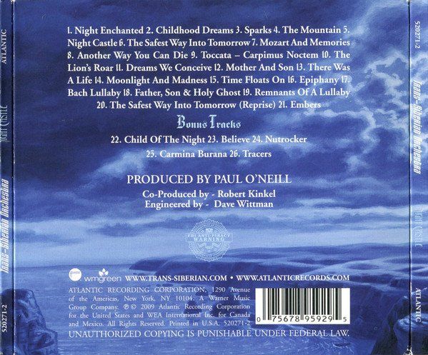 CD: Trans-Siberian Orchestra – Night Castle - C – Usato da Brittnau venduto da Zibu 1