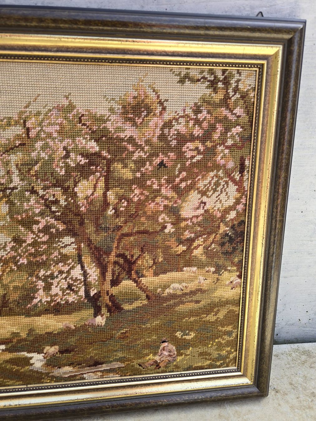 Foto & Immagini: Gobelin Stickbild Wandbild Landschaft mit Goldrahmen – Usato da Zofingen venduto da Loop_ReSale 3