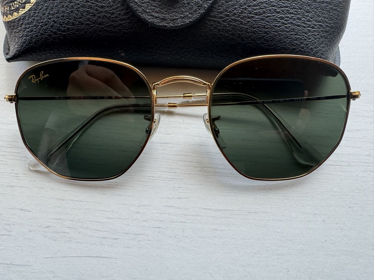 Ray-Ban Occhiali & Lenti: Ray Ban Hexagonal Sunglasses - Gold Frame 54-21 – Usato da Rehetobel venduto da cho_gbm9 1