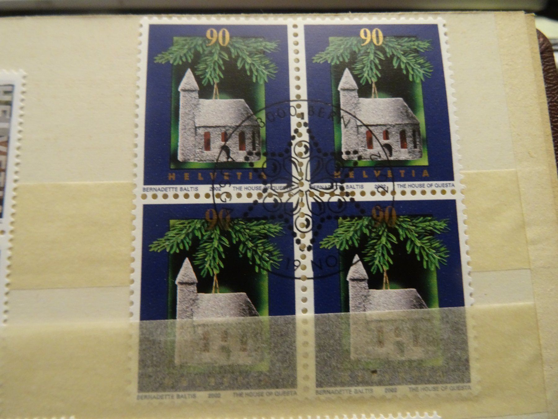 Alle Briefmarken: 2002 Weihnachten Viererblock ET-STEMPEL – Gebraucht aus Olten von pechsisa1
