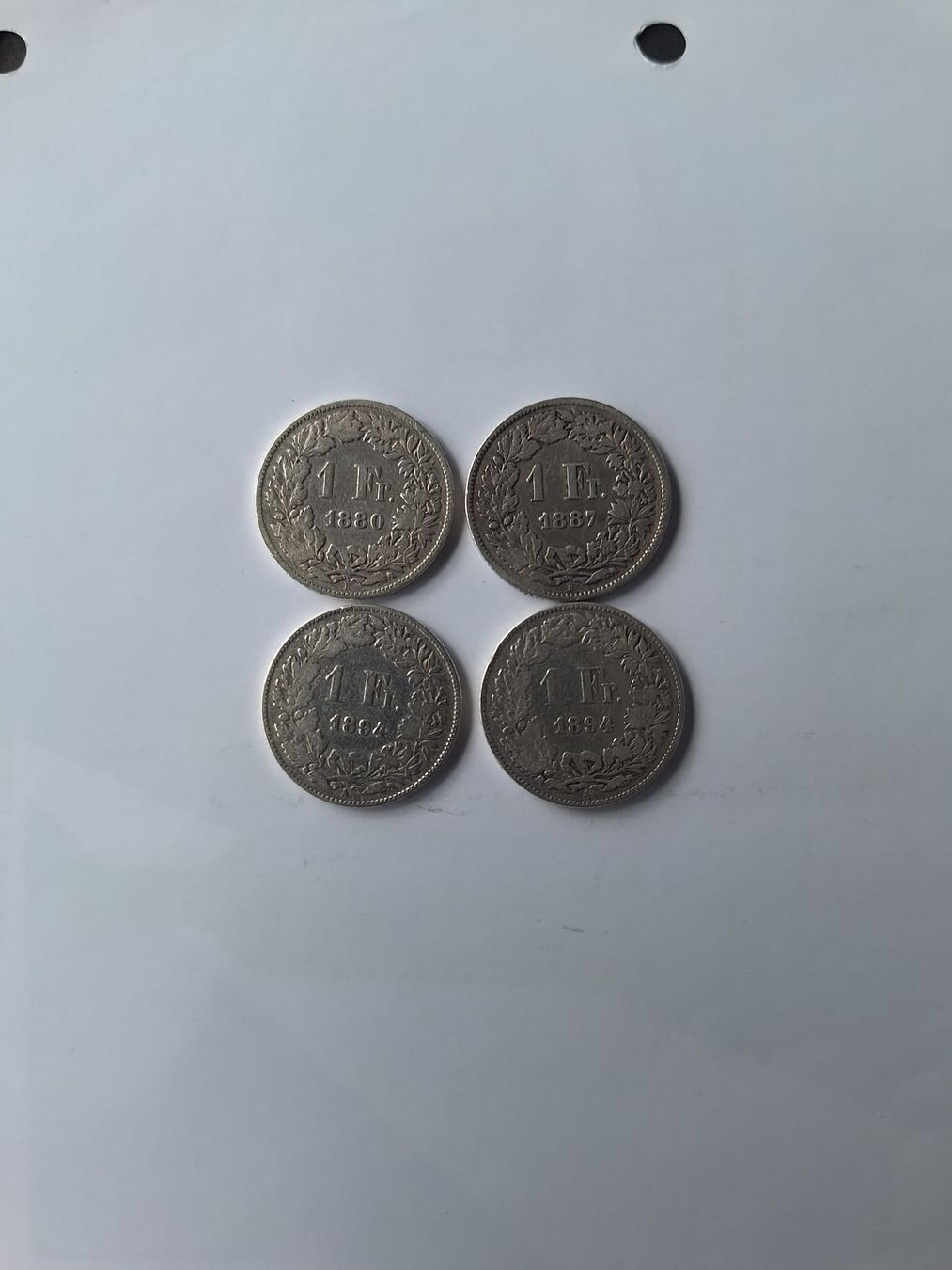 Alle Münzen: monnaies de 1 CHF en argent  – Gebraucht aus Echandens von kimy03