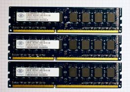 12GB NANYA Desktop RAM Set.          (3x 4GB) 2R×8 PC3-10600