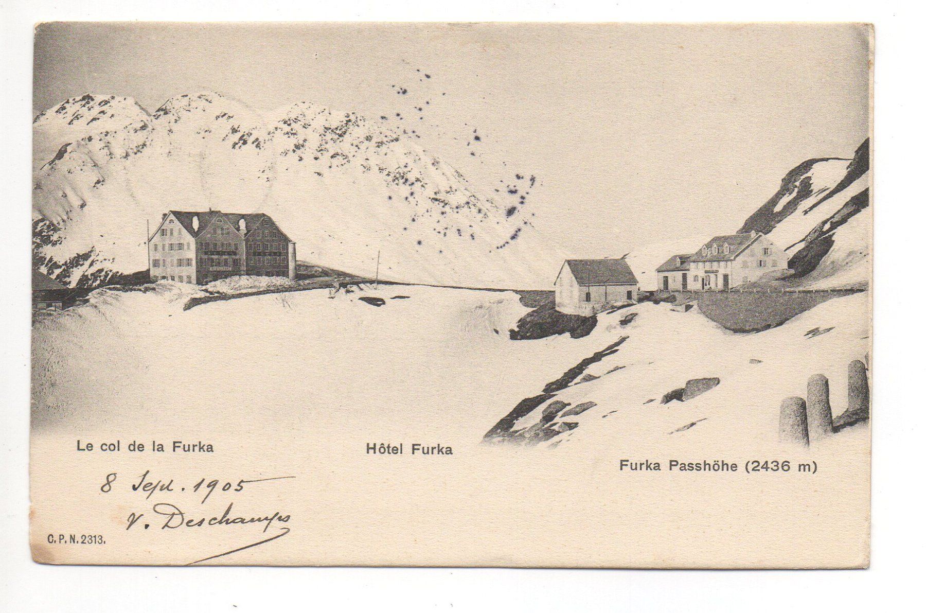 Cartoline postali: FURKA PASSHÖHE – Usato da Jona venduto da philajona