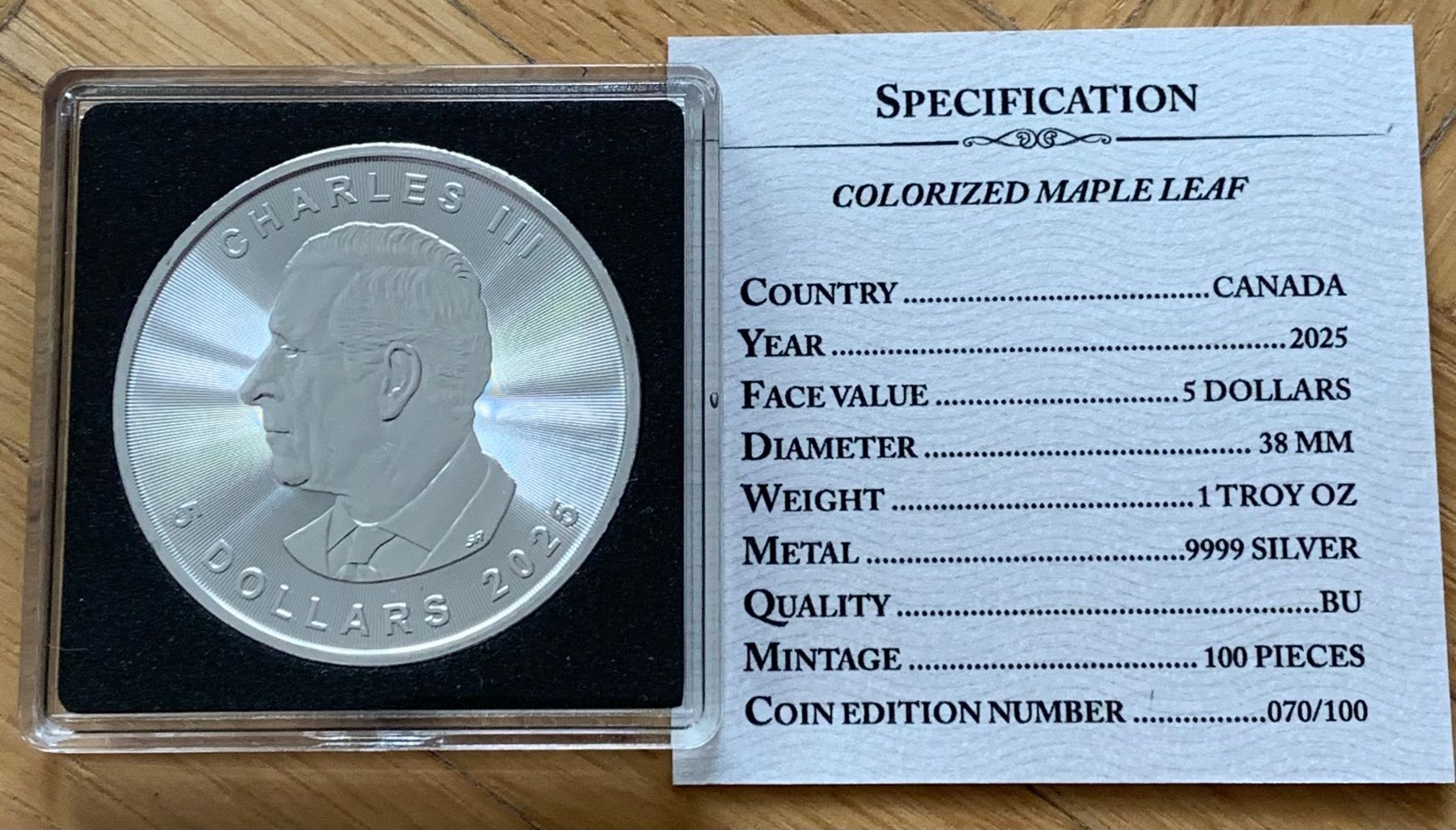 Alle Münzen: Maple Leaf 2025  Farbiger Round Stained Glass TIGER 1 oz. – Neu (gemäss Beschreibung) aus Wetzikon ZH von Nicki6 2