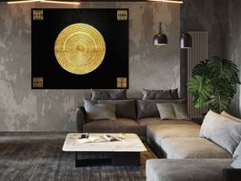 Art, Rose, Designer Mike Botticelli, Gemälde, Art, Blattgold