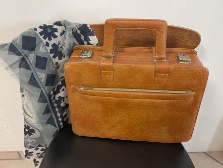 Köfferchen Beauty Case Kosmetikkoffer Kunstleder VINTAGE 70s