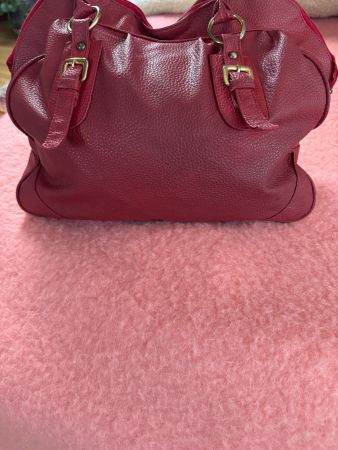 Rote Lederhandtasche Echtleder