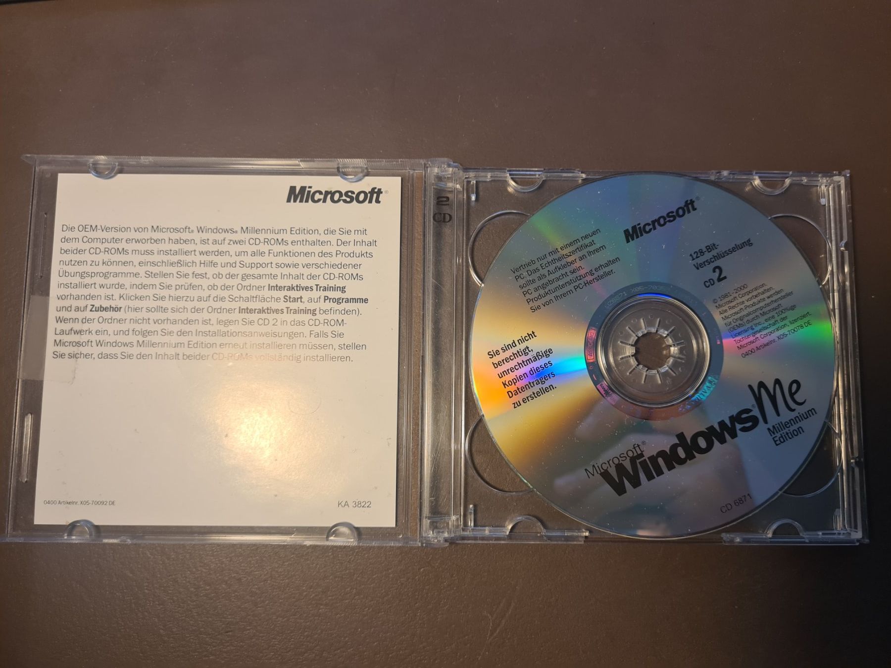 Microsoft Software: Windows ME Millenium Edition OEM Version – Usato da Knonau venduto da michaeln89 2