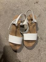 Sandalen weiss Grösse 39 mit Schnalle