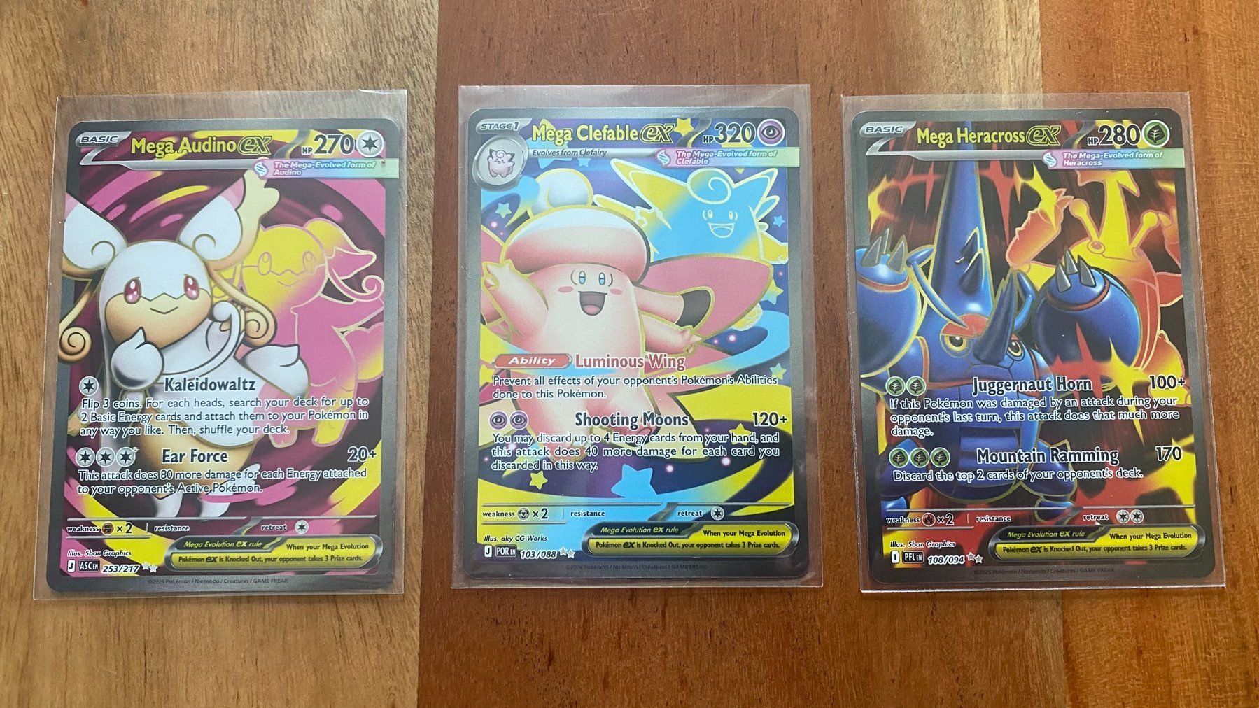 Pokémon Cartes à collectionner: Mega Audiono ex,  Mega Clefable ex, Mega Heracross Set – D'occasion à Winterthur par PikaPoki