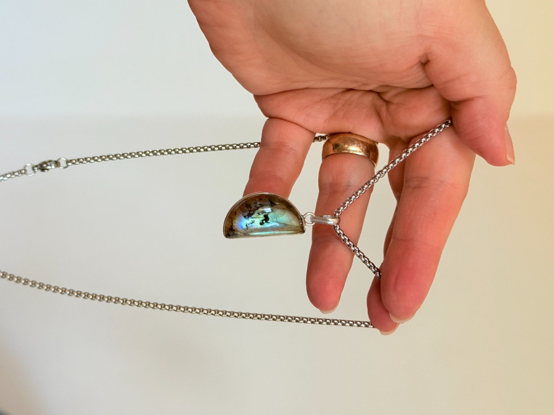 Catenine: Collier avec Labradorite – Nuovo e nell'imballaggio originale da Genève venduto da AWWA 1