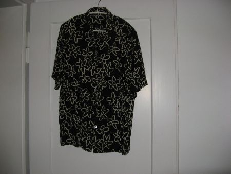 Bluse schwarz-weiss gemustert Gr. 46