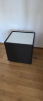 IKEA Nachttisch Schubladen schwarz/weiss mit Glasplatte