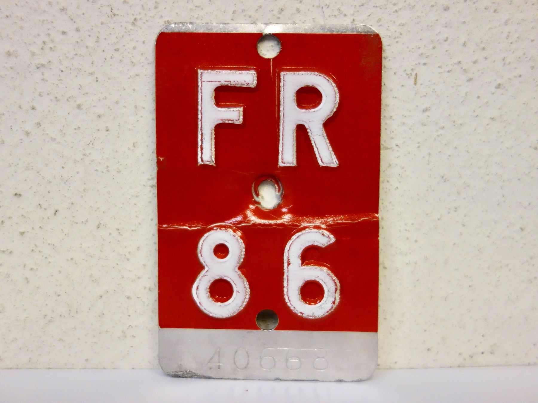 Insegne: FR 86 VELONUMMER - FAHRRADSCHILD – Usato da Kerzers venduto da djstarsky73