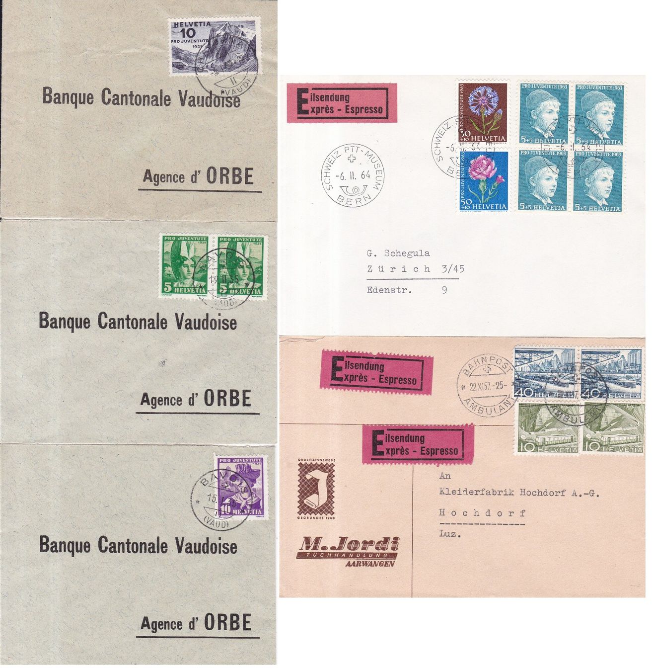 Alle Briefmarken: 40 Stk. Alte CH Briefe, Böglis, Belege – Gebraucht aus Münchwilen AG von Nesar 5