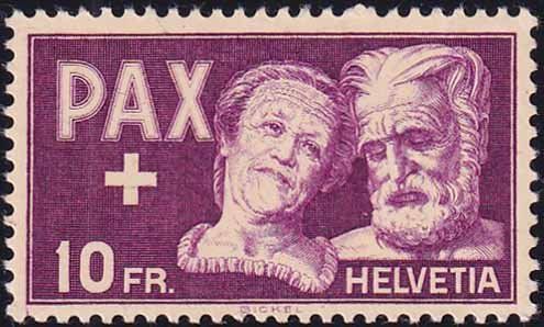 Alle Briefmarken: 1945, 10FR. PAX Nr. 274, postfrisch ** und fehlerfrei. – Neu (gemäss Beschreibung) aus Aesch BL von toffifee09