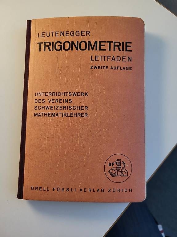 Libri: Trigonometrie Leitfaden 2. Auflage1945 – Usato da Wil SG venduto da sus_959d